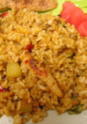 スイカもＩＮ　夏カレーチャーハン-レシピのメイン写真