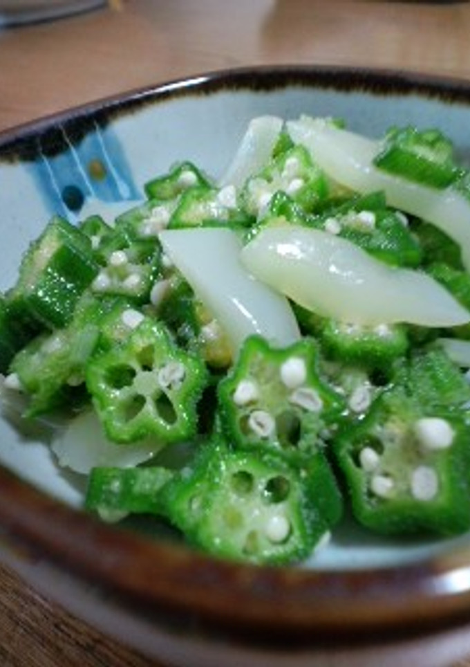 いか黄金とおくらの和え物-レシピのメイン写真