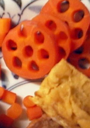 キャラ弁にいかが？にんじんでレンコン？！-レシピのメイン写真