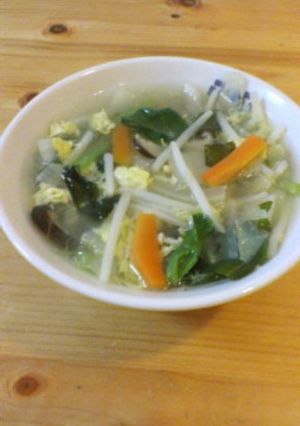 子供も喜ぶたっぷり野菜の酸辣湯風-レシピのメイン写真