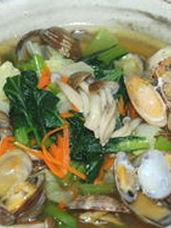 鉄分たっぷり!2 アサリと野菜の煮浸し-レシピのメイン写真