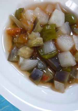 離乳食 ころころ夏野菜の和風煮-レシピのメイン写真