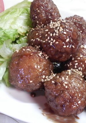 ♡ショウガが香る♪　ビッグな肉団子♡　-レシピのメイン写真