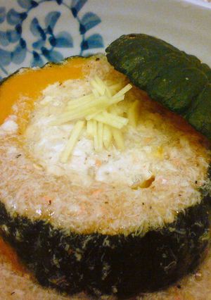 電子レンジで☆カボチャの肉詰め-レシピのメイン写真