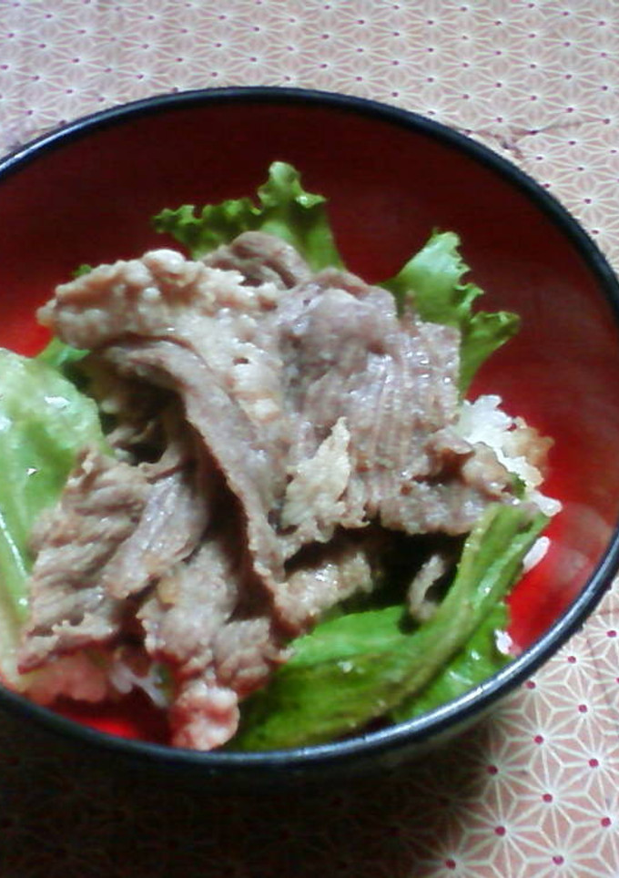 簡単☆牛肉の冷しゃぶ丼-レシピのメイン写真