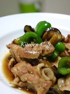 豚肉とピーマンとなすの甘辛炒め-レシピのメイン写真