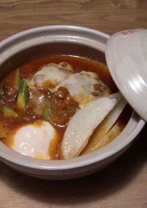 驚きΣ(-∀-；)土鍋ハンバーグ～！-レシピのメイン写真