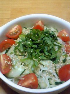 きゅうりのさっぱり冷汁風そうめん-レシピのメイン写真