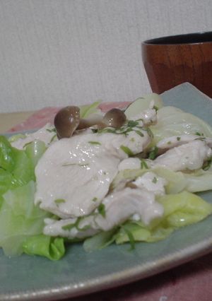 鶏ムネつるるん★キャベツがさっぱり!-レシピのメイン写真