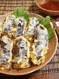 茄子の鶏挽肉のはさみ揚げ!絶品母の味☆-レシピのメイン写真