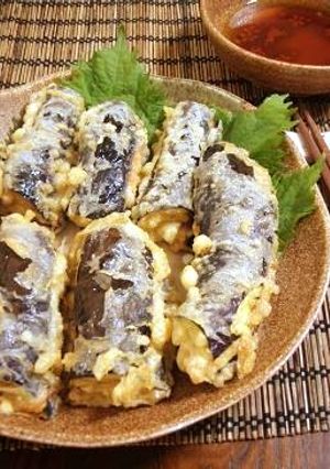 茄子の鶏挽肉のはさみ揚げ！絶品母の味☆-レシピのメイン写真