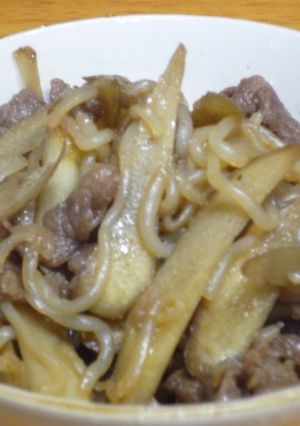 ささがきごぼうと牛肉の甘辛炒め煮-レシピのメイン写真