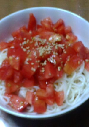 トマト ＤＥ そうめん-レシピのメイン写真
