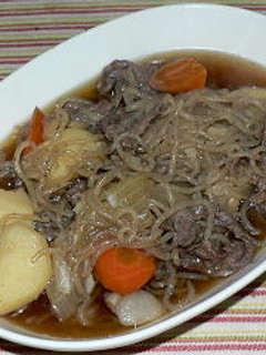 圧力鍋とすき焼きのたれでお手軽、肉じゃが-レシピのメイン写真