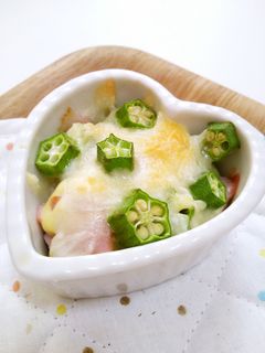 七夕に☆おくらのチーズ焼き-レシピのメイン写真