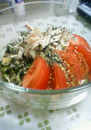 ◆夏野菜と蒸し鶏でそうめんダイエット◆-レシピのメイン写真
