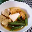 いんげんと厚揚げと鶏肉の煮物