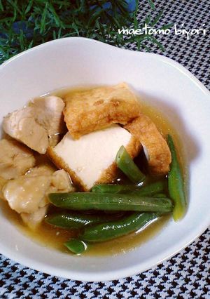 いんげんと厚揚げと鶏肉の煮物-レシピのメイン写真
