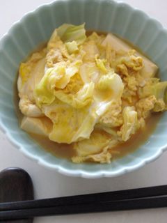 豆腐とキャベツの卵とじ-レシピのメイン写真