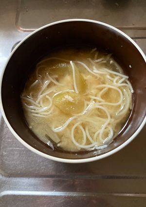 りゅうきゅうとそうめんの味噌汁-レシピのメイン写真