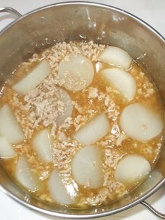大根の鶏ひき肉そぼろ煮あんかけ♪簡単煮物-レシピのメイン写真