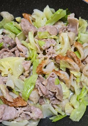 豚こまとキャベツのマヨ炒め-レシピのメイン写真