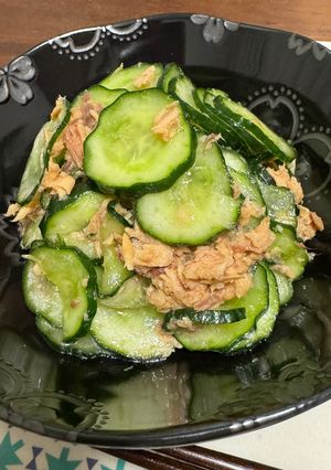 まぐろ味付缶ときゅうりの和え物 ツナ-レシピのメイン写真