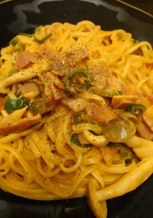 ベーコンとクリームチーズのトマトパスタ-レシピのメイン写真