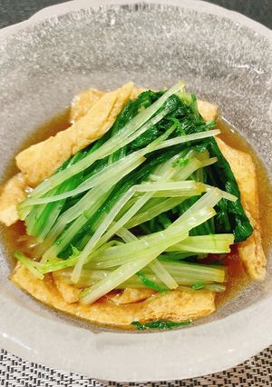 簡単！水菜と油揚げのおひたし-レシピのメイン写真