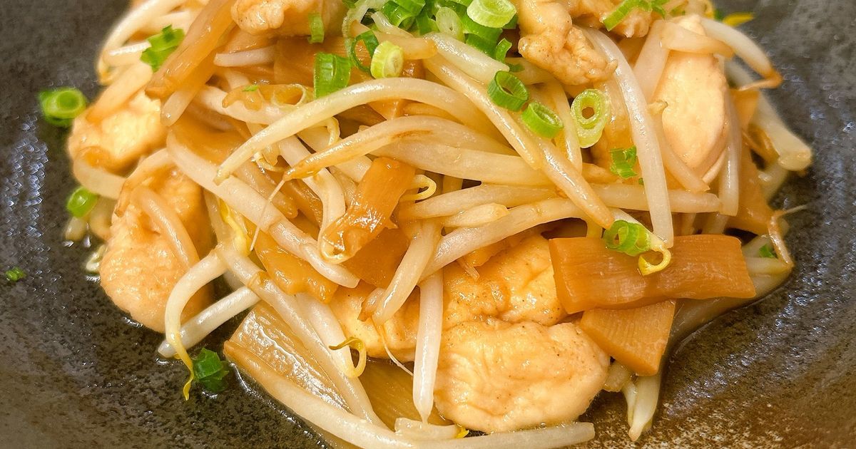 もやし様 もやしメンマささみのポン酢さっぱり炒め by yummysunny