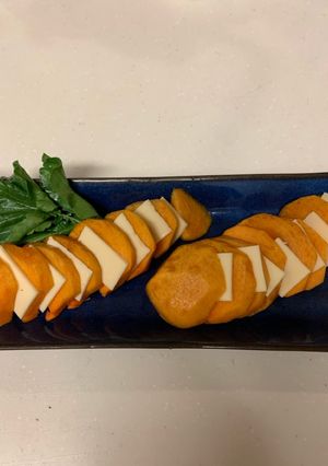 柿とチーズの重ね盛り-レシピのメイン写真