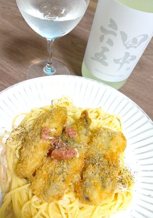 梅干しとみょうがの明太子クリームスパゲッティ-レシピのメイン写真