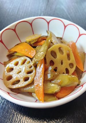 《作り置き》ごぼう人参れんこんのきんぴら-レシピのメイン写真