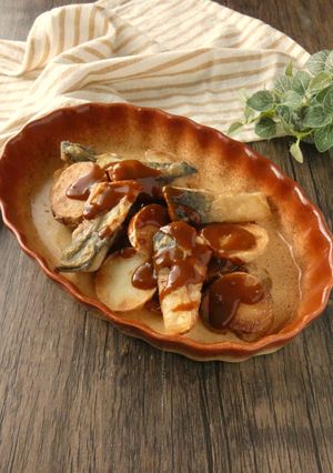 塩サバと新じゃがのカレーソースがけ-レシピのメイン写真