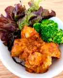 冷凍唐揚げを使ったピリ辛おろし唐揚げ丼
