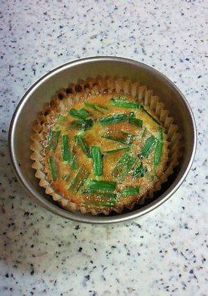 お弁当に簡単 カップニラ卵-レシピのメイン写真