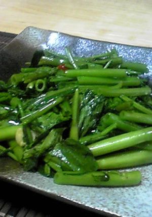 【中華店に学ぶ】空芯菜のピリ辛炒め-レシピのメイン写真