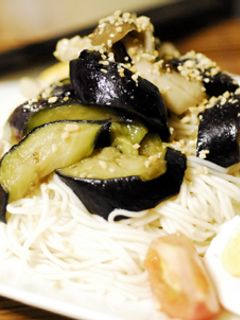 簡単揚げナスそーめん-レシピのメイン写真