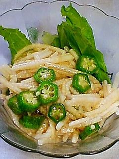 長芋とオクラのわさび醤油和え-レシピのメイン写真