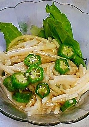 長芋とオクラのわさび醤油和え-レシピのメイン写真