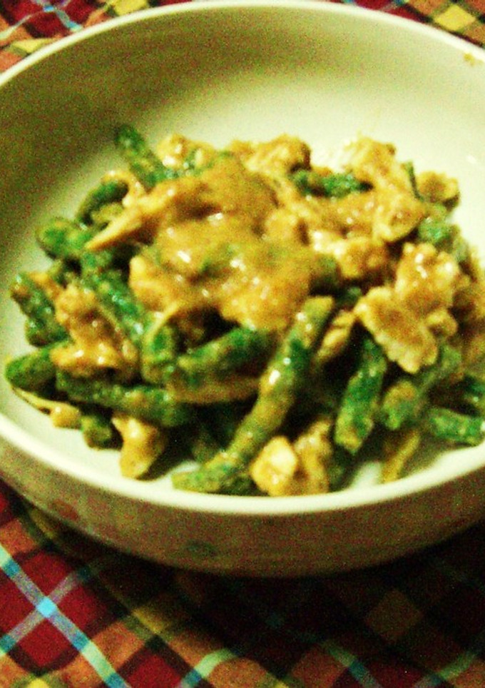 蒸し鶏といんげんの胡麻甘味噌マヨにんにく-レシピのメイン写真