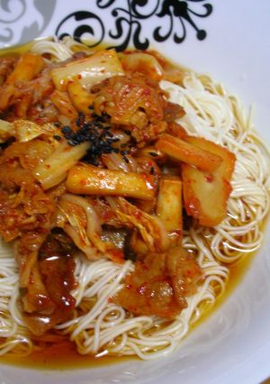 夏のスタミナ★豚キムチそうめん-レシピのメイン写真