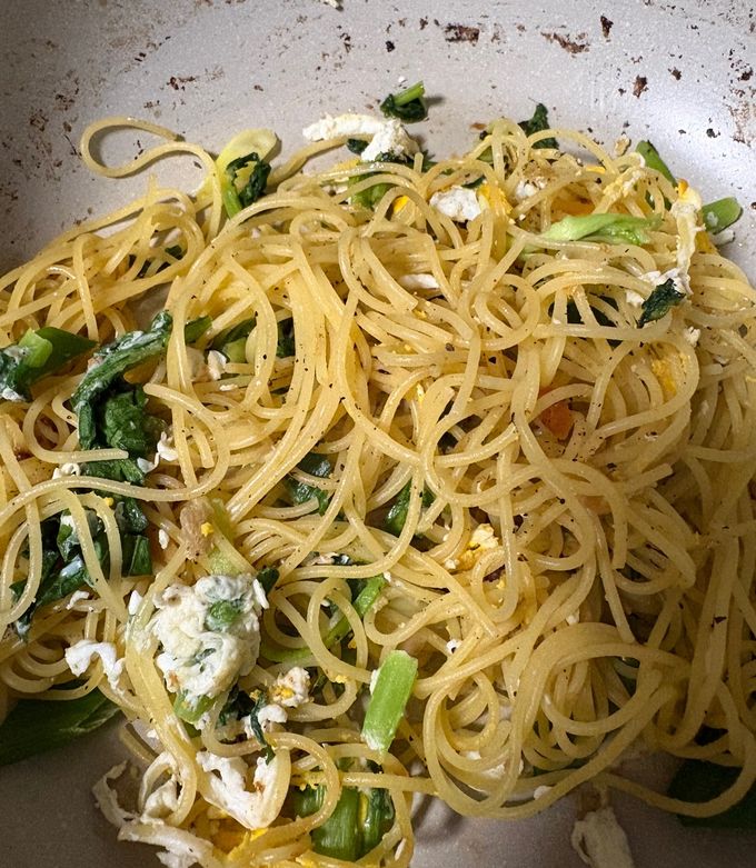 インスタント味噌汁パスタ-レシピのメイン写真