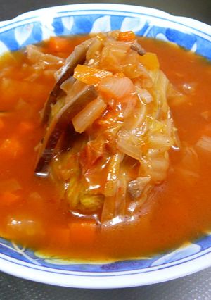 ロールキャベツに見える鶏肉のキャベツ包み-レシピのメイン写真