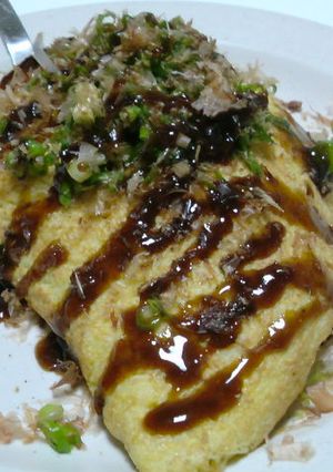 お好み焼き風☆野菜たっぷりオムレツ-レシピのメイン写真