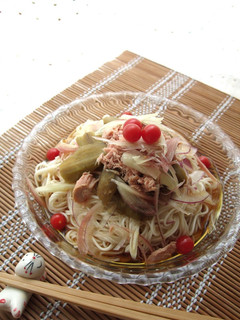 ☆焼きナスとツナの涼風麺☆-レシピのメイン写真