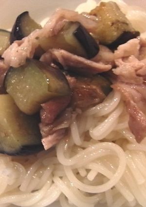☆Love離乳食☆なすと豚のそうめん-レシピのメイン写真