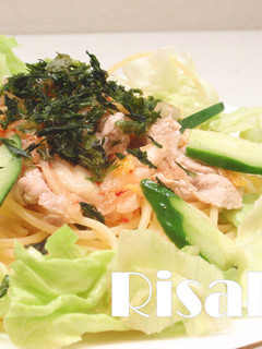 豚キムチのサラダ風・冷製パスタ-レシピのメイン写真