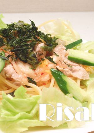 豚キムチのサラダ風・冷製パスタ-レシピのメイン写真
