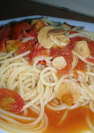 野菜ジュースでトマトパスタ-レシピのメイン写真